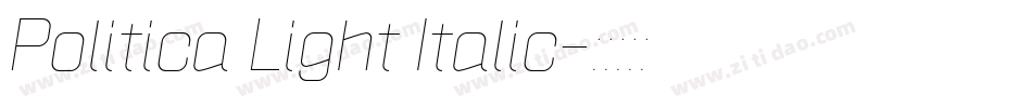 Politica Light Italic字体转换